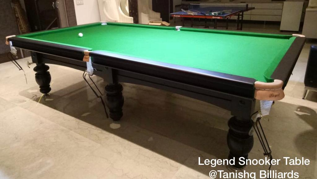 Classic English Pool Table - Hardwood, 9ft X 4.5ft, Green/blue/red Color | Cnc Leveled Slates, Six International Standard Pockets, Complete Accessories Set