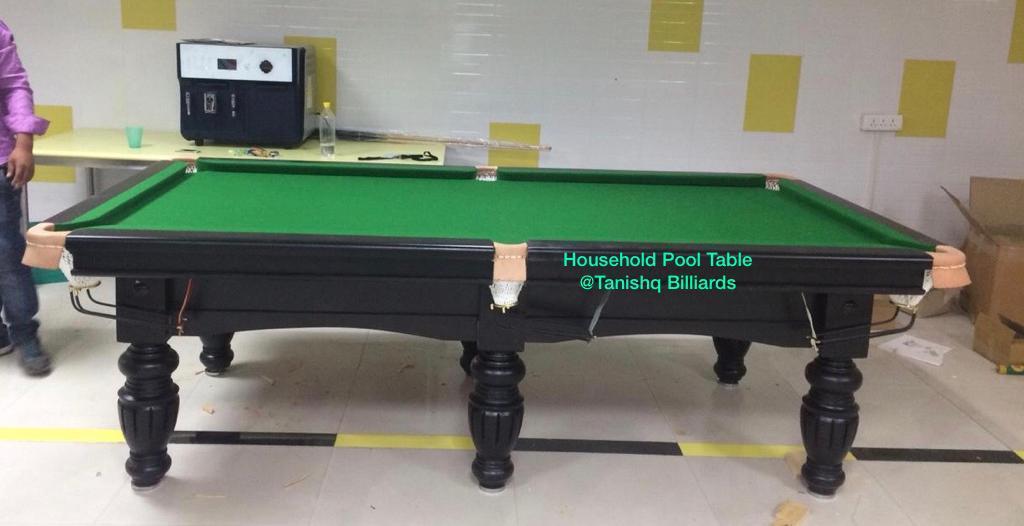 8 Foot Pool Board Table - Sheesham Wood, 8ft X 4ft Dimensions | Premium Quality Leather And Brass Pockets, Imported 3-piece Slate, Customizable Finishes