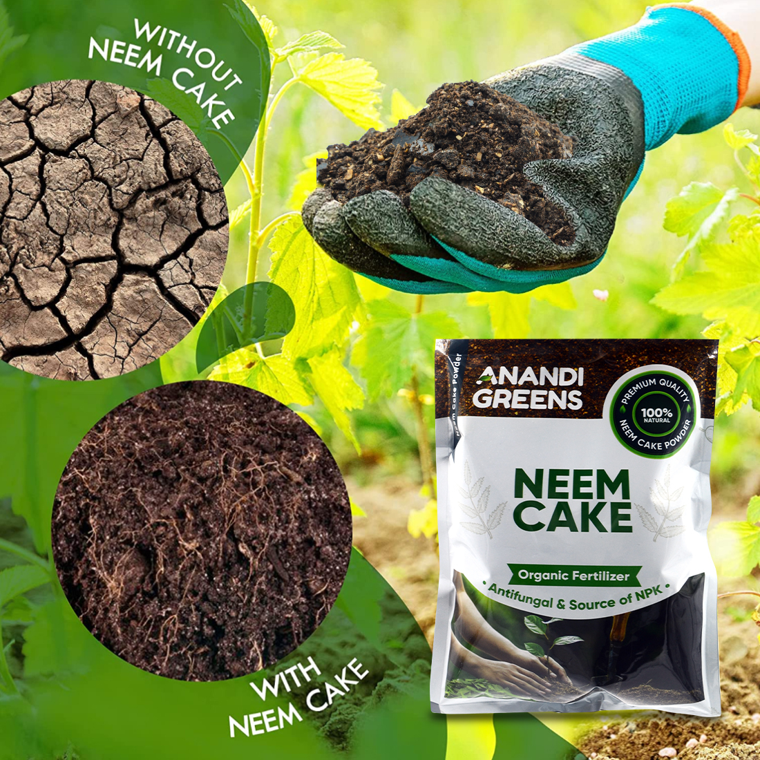Neem Cake Fertilizer - Black Matt Finish | Organic Agriculture Use, Versatile Raw Material For Sustainable Farming Solutions