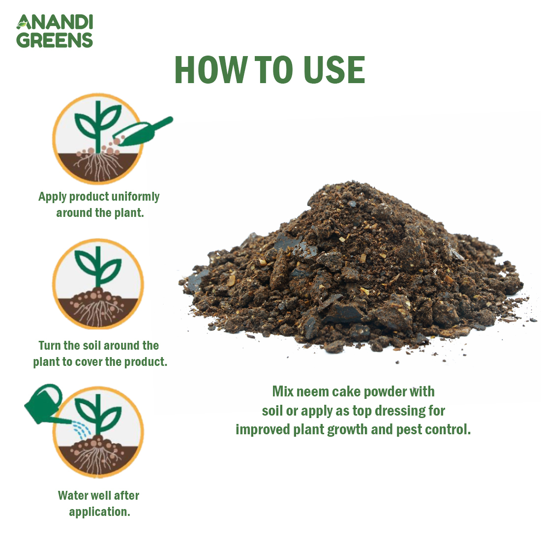 Neem Cake Fertilizer - Black Matt Finish | Organic Agriculture Use, Versatile Raw Material For Sustainable Farming Solutions