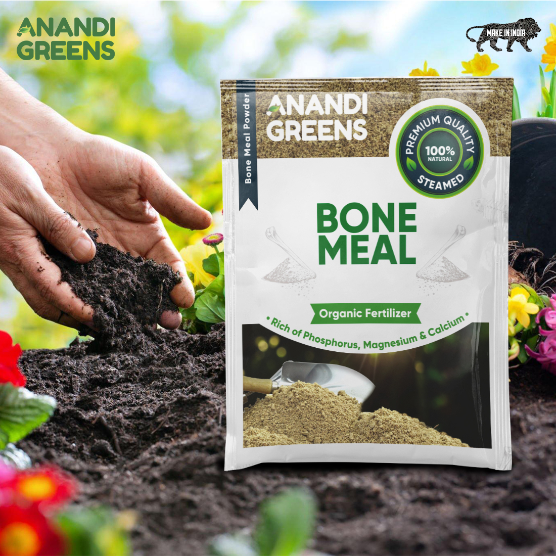 Meat Bone Meal Powder - Brown Matte Finish | Agricultural Use, Nutrient-rich Organic Fertilizer