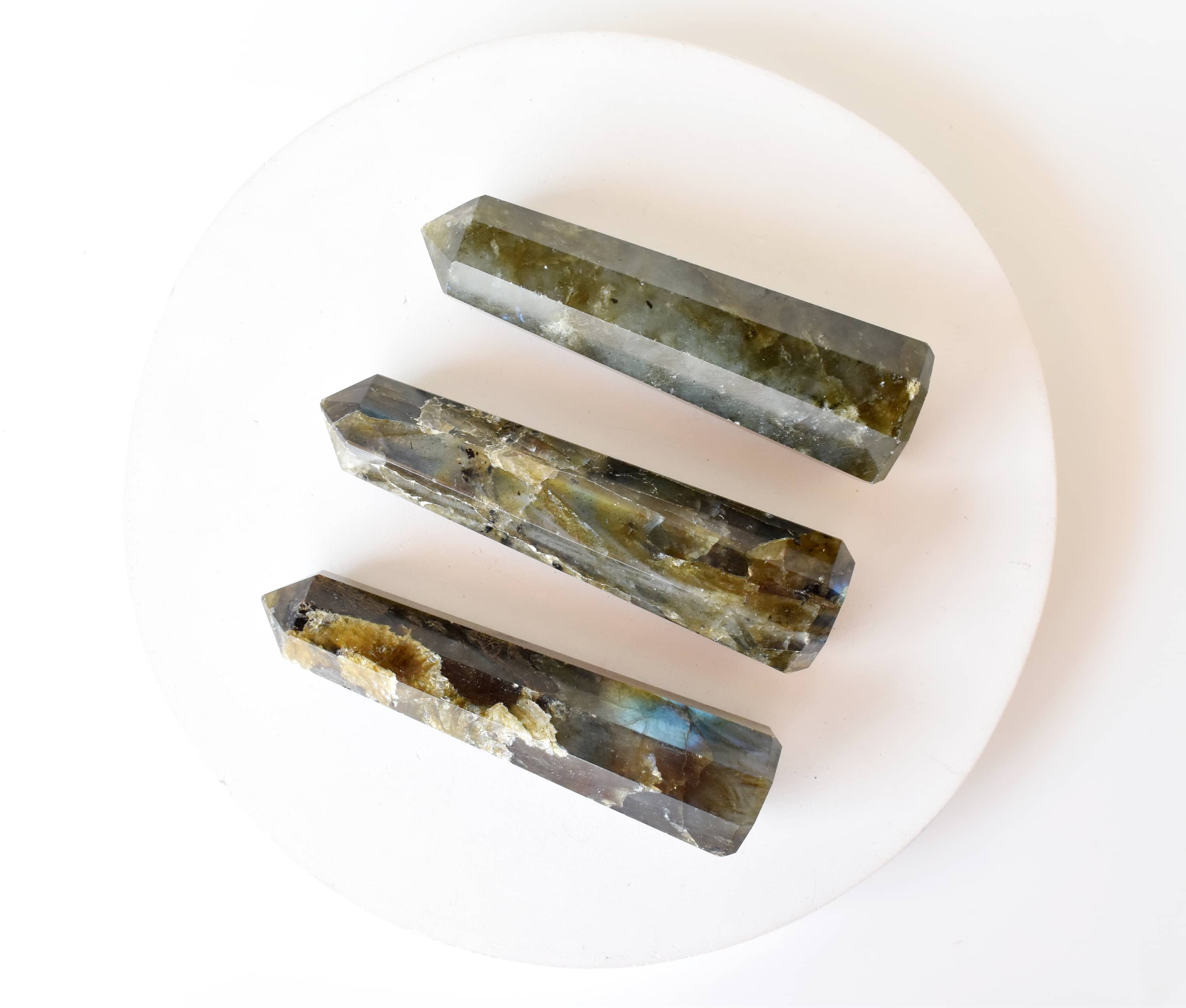 Labradorite Obelisk Point Crystal Tower - Grade: Aaa