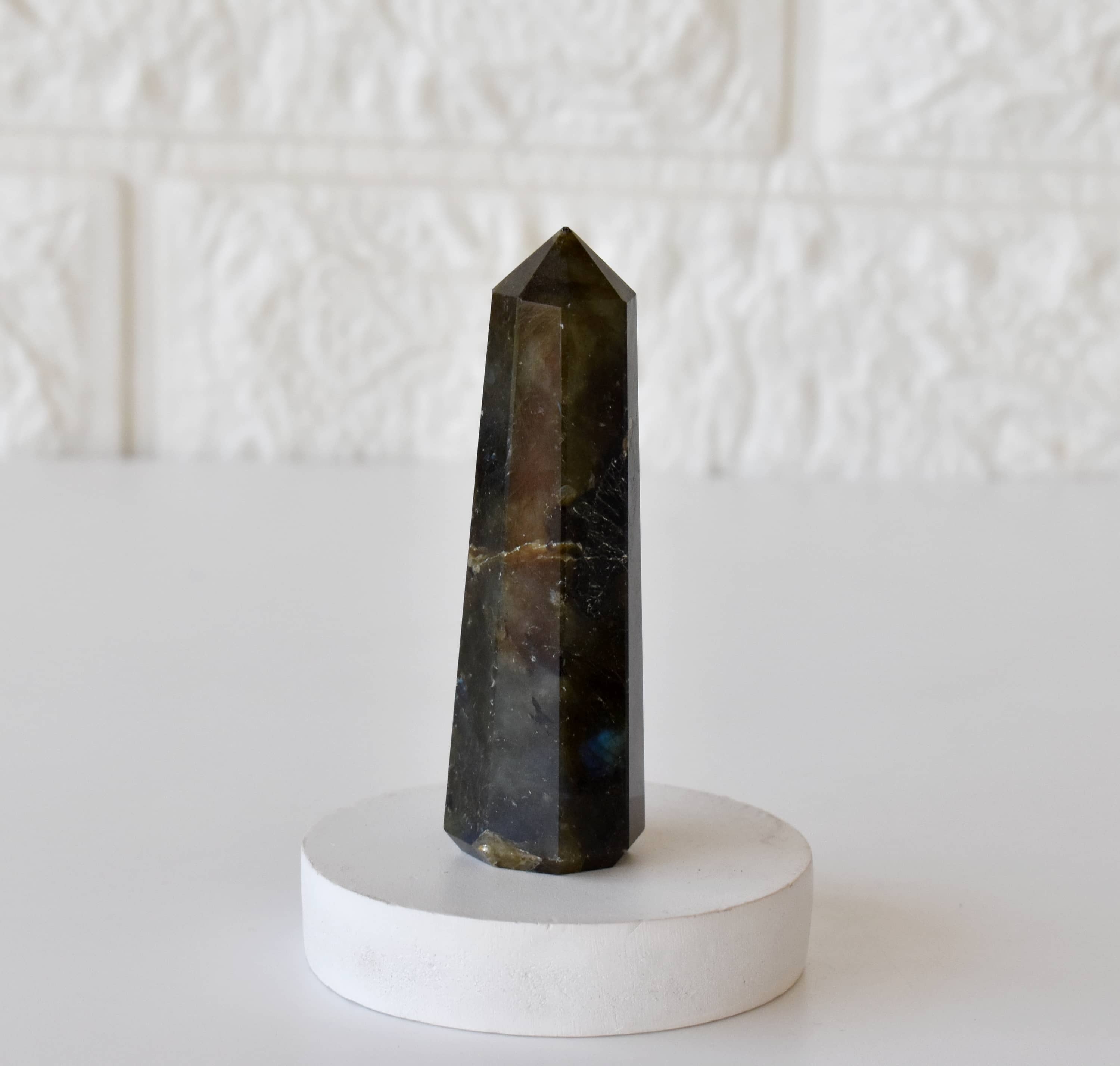 Labradorite Obelisk Point Crystal Tower - Grade: Aaa