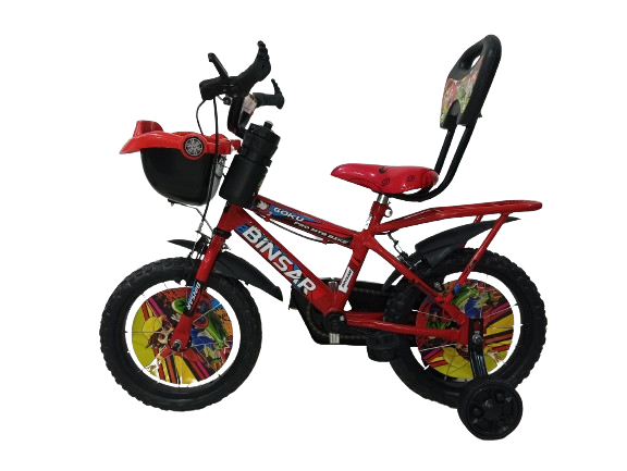 Kids Cycle - Steel Rim 14x2.40 Tyres , Durable Steel Frame, Red/black Color, Ideal For Boys And Girls