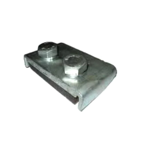 Double Bolt Rail Clamp - Mild Steel, Coated Surface, Hard Hardness Rating | Plain Finish, Suitable For Light & Heavy-duty Railway Applications