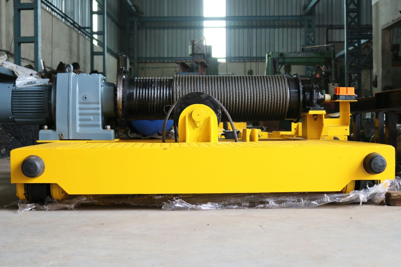 Hoist Crab - 10 Tonne Double Girder, Yellow | Cabin Control, Electric Power Source, 20-30 Meter Span, 1 Year Warranty