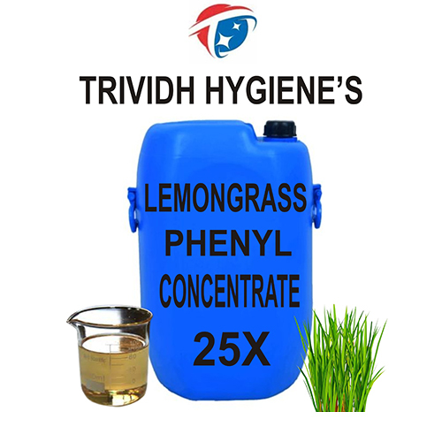 Lemongrass Phenyl Concentrate - Chemical Material, Customized Packaging | 20x Concentrated Cleaning Solution for Hard Surfaces with Refreshing Aroma