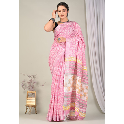 Cotton Linen Saree