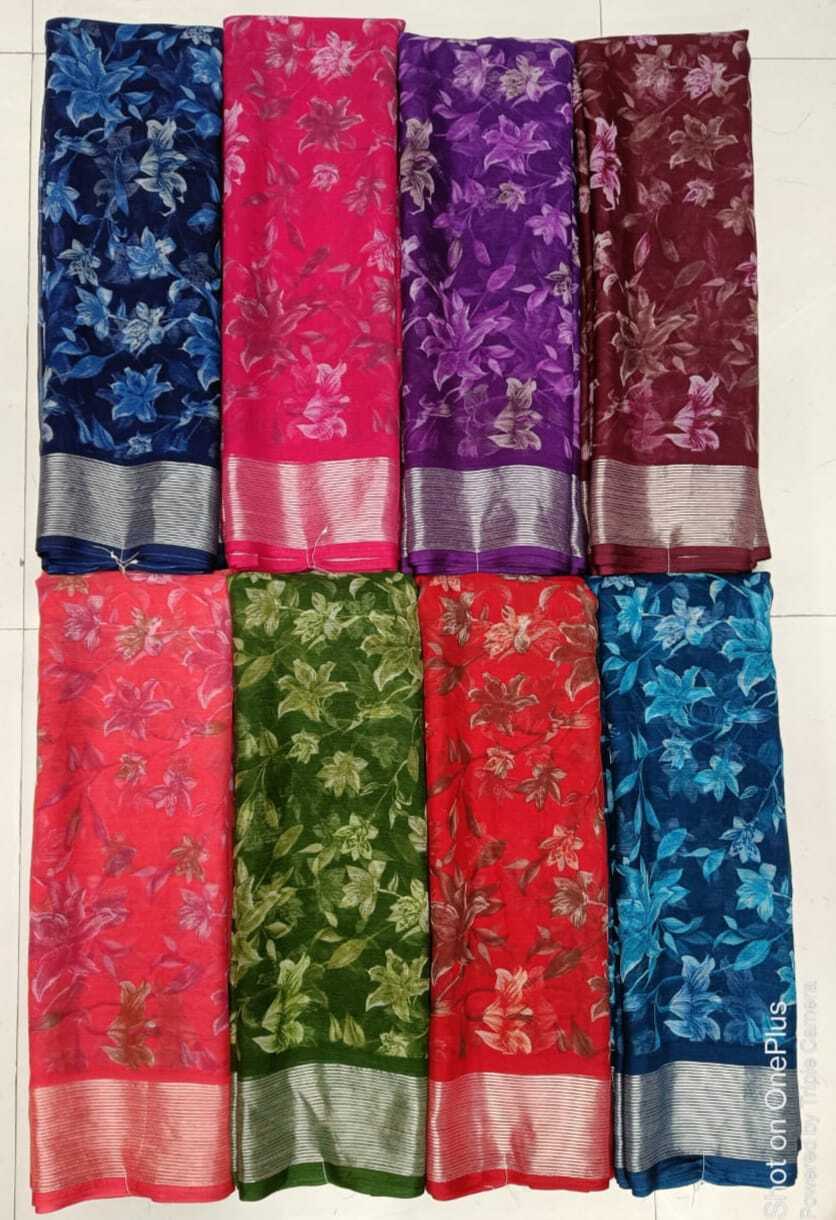 Chiffon Printed Fabric - Color: Multicolor