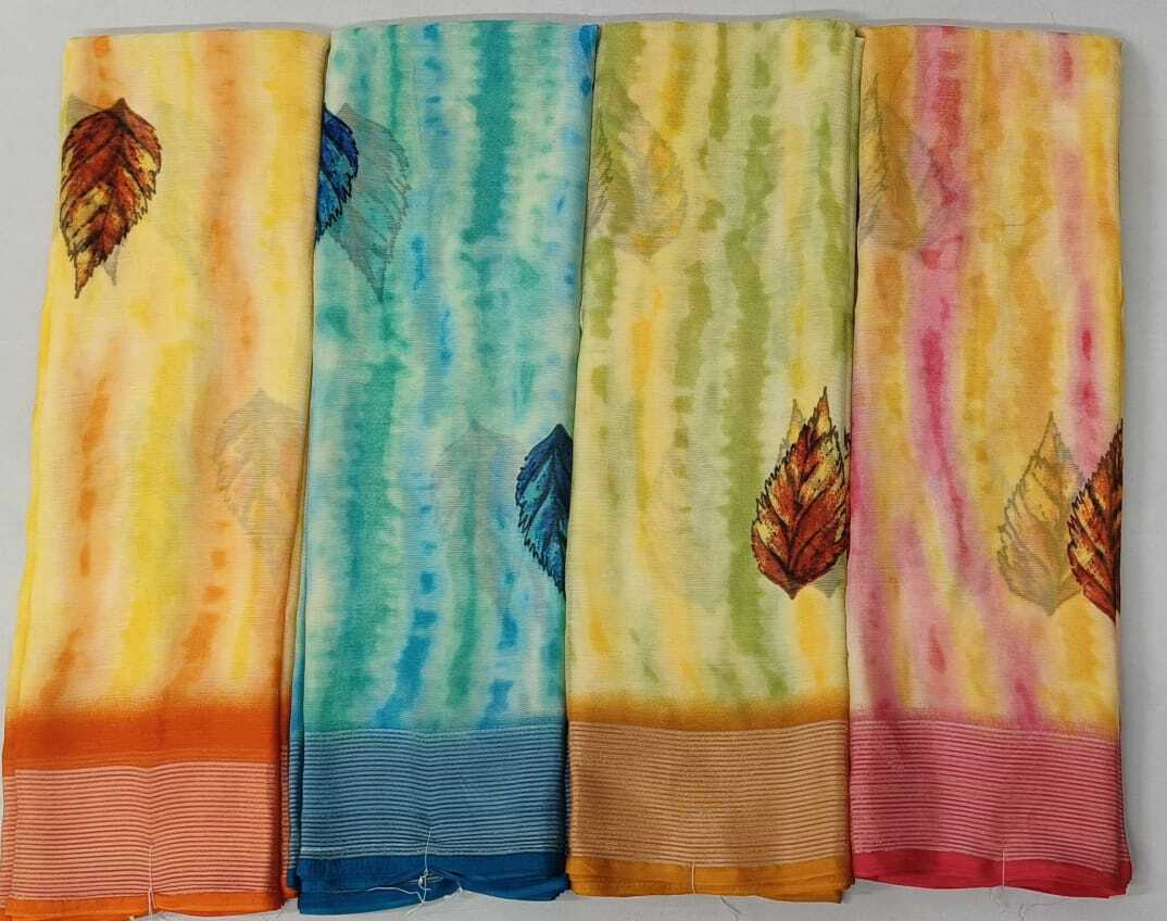 Chiffon Printed Fabric - Color: Multicolor