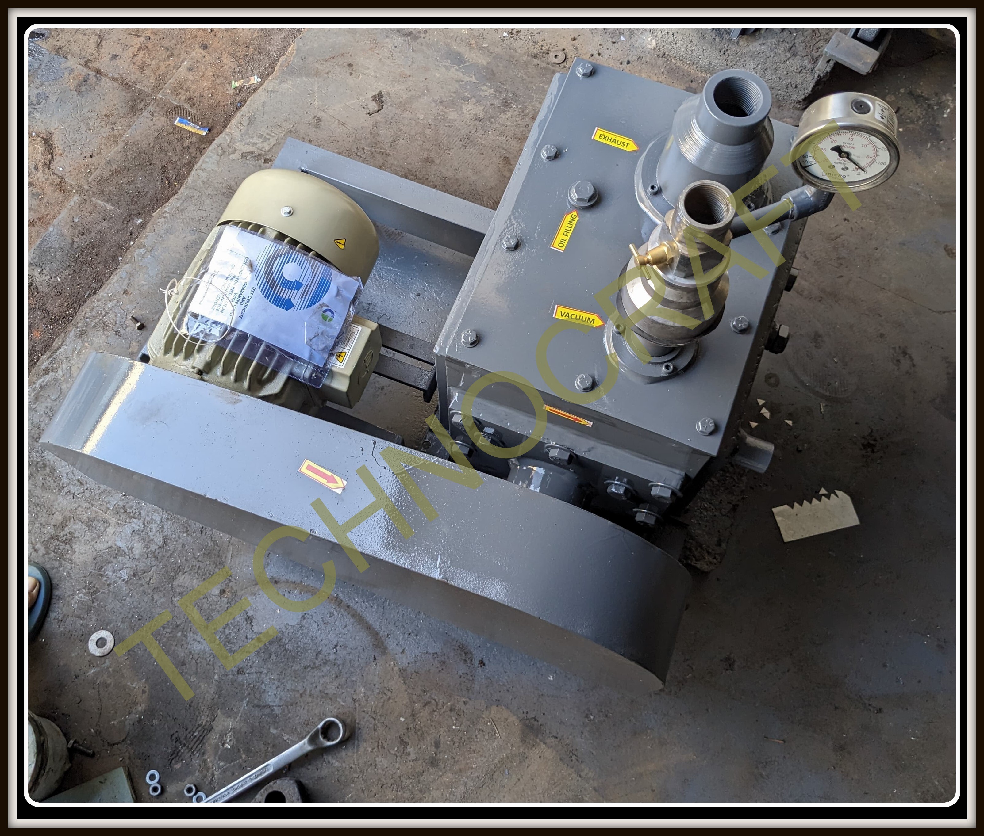 Double Stage Oil Sealed Vacuum Pump - Color: Grey