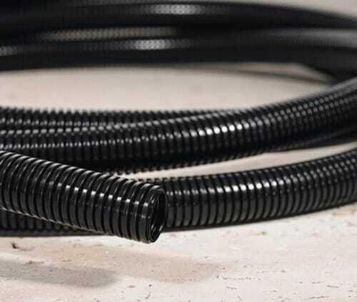 Conduit Gland Pipe Pg - Nylon 6100 Material, 54.5mm Outer Diameter, 46.5m Length, Black Color, Flexible Design, 25m Per Bundle
