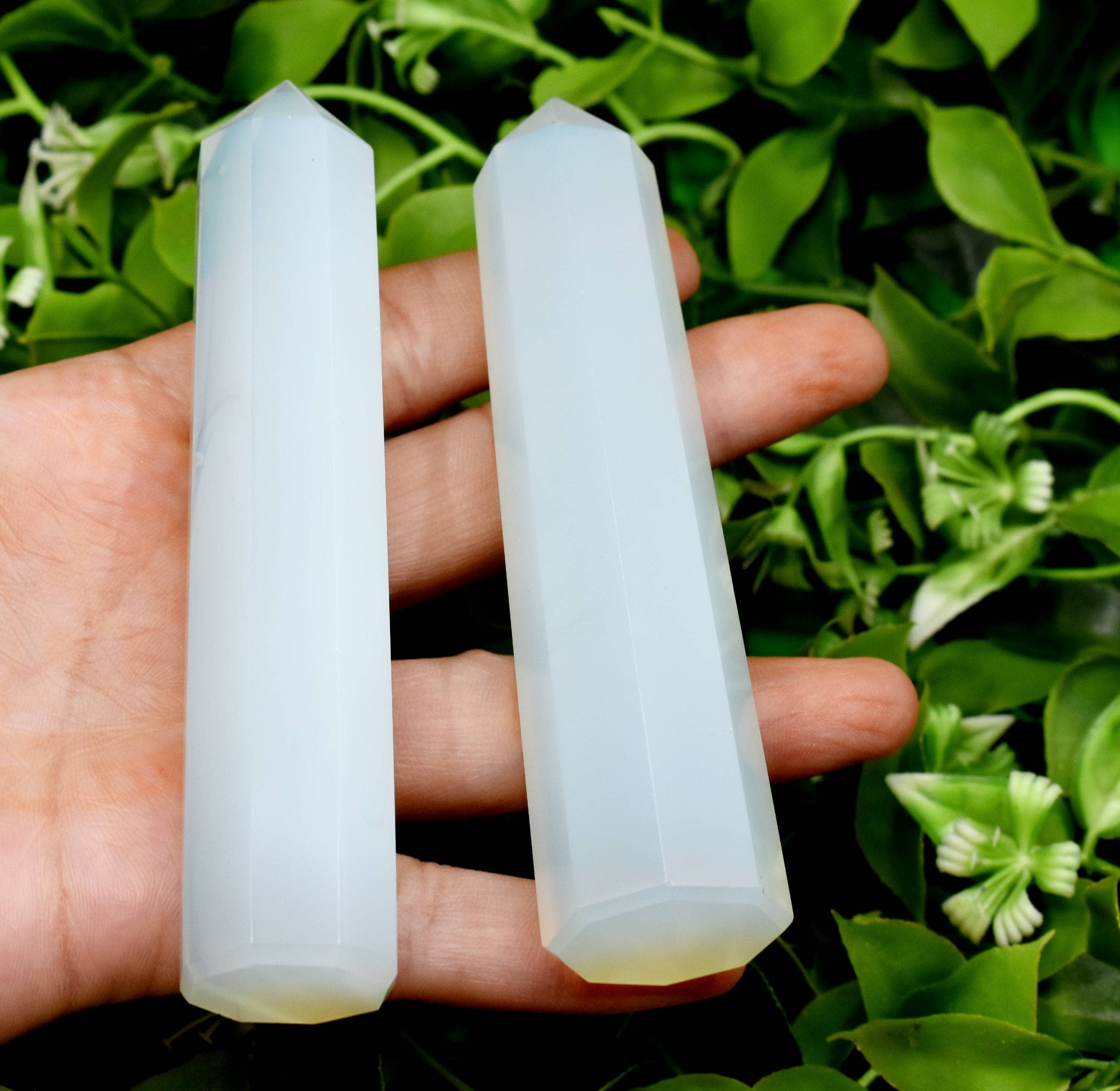 Opal Obelisk Crystal Tower - 3-4 Inch Natural Energy Amplifier, Aaa Grade, Smooth Polished Surface, 76 Grams