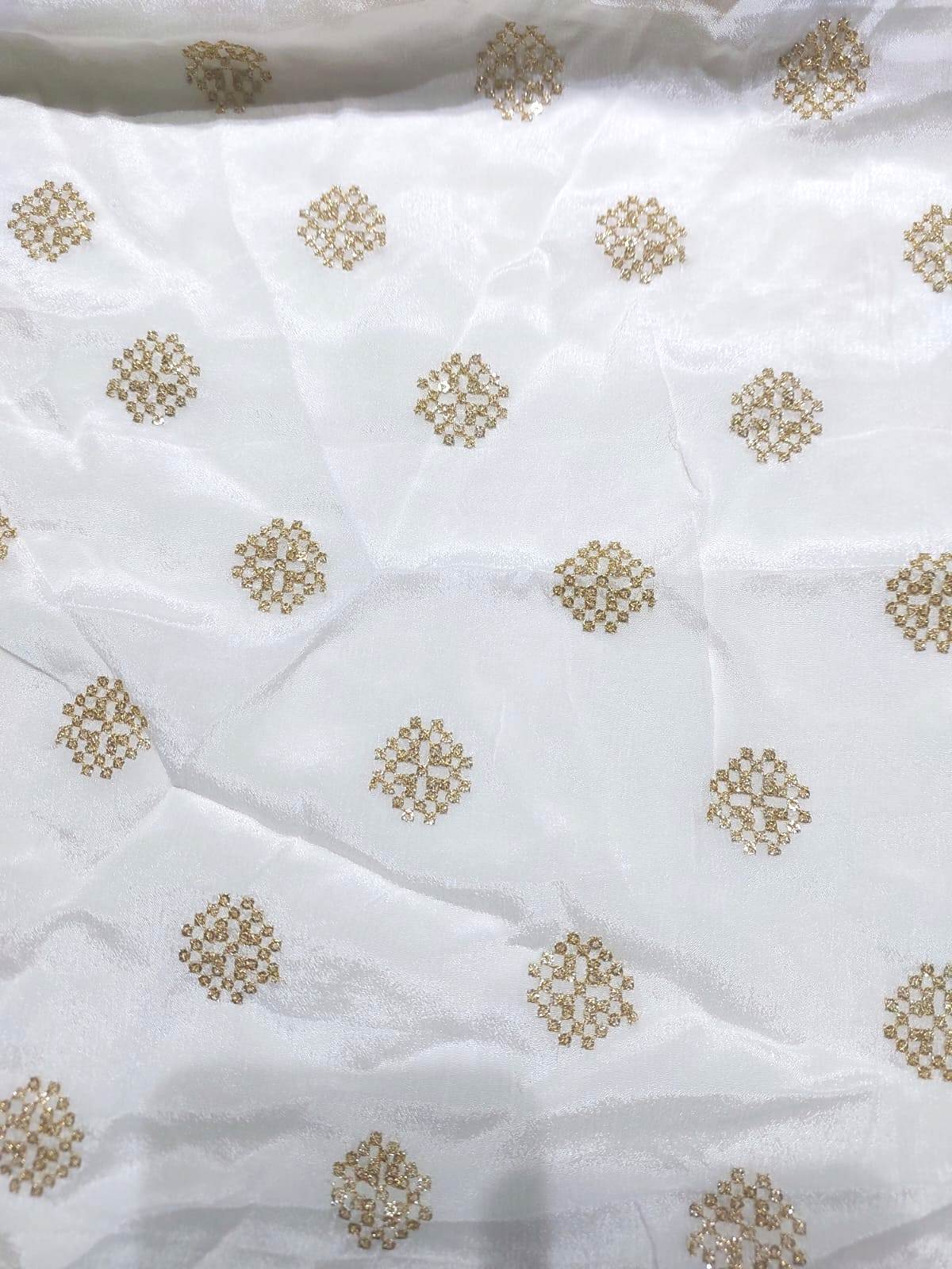 Beautiful Geometrical Design Embroidered Motifs - Color: Multicolor