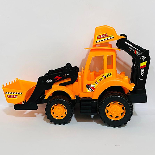 Orange And Black 007 6 Pcs Plastic Jcb Toy