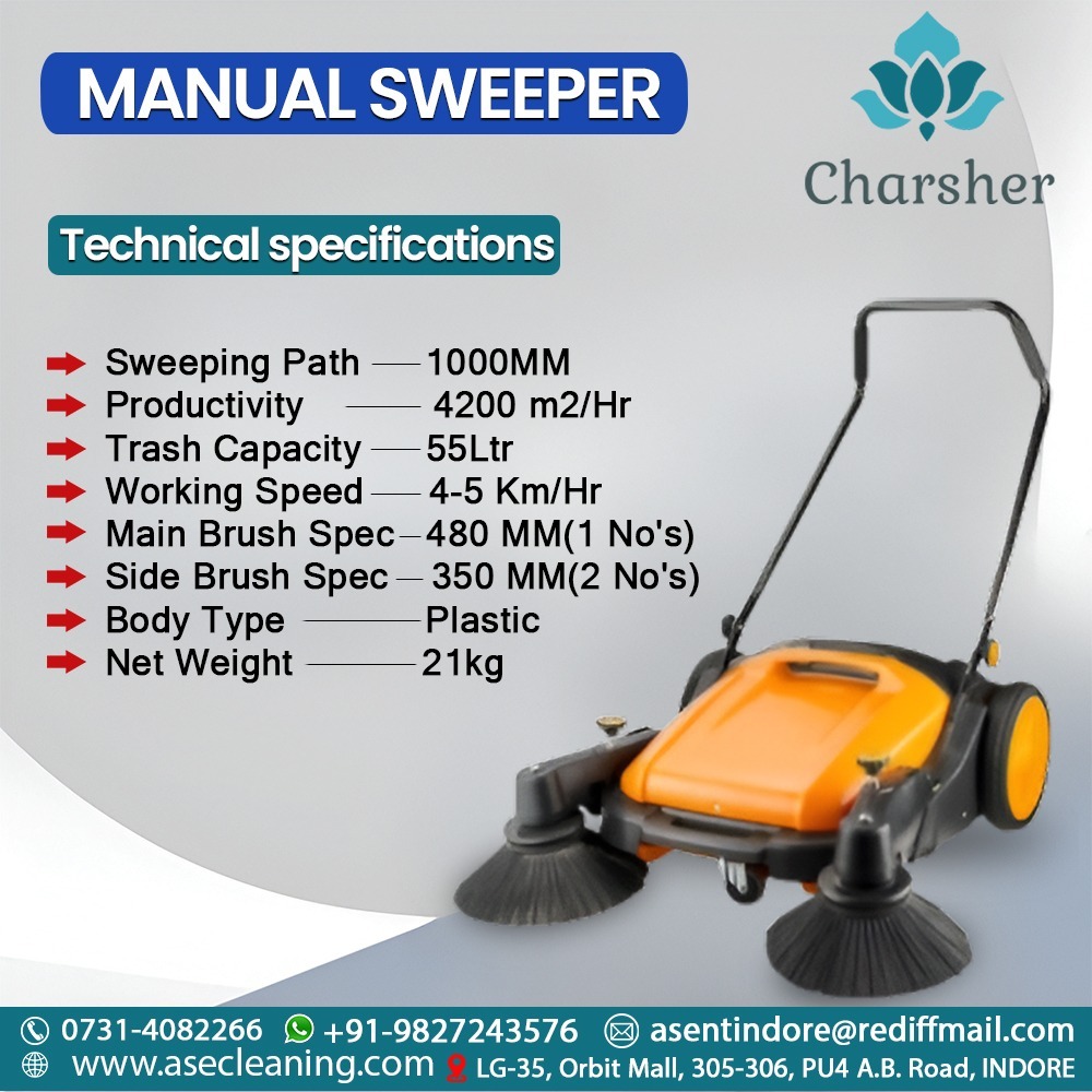 Manual Sweeper - Capacity: 55 Liter Liter/day