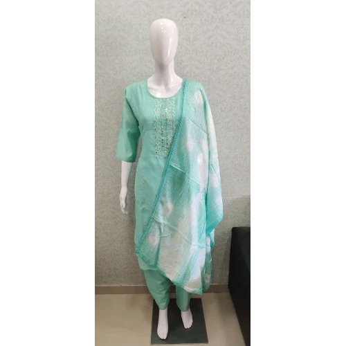 Reliable Chanderi Silk Embroidered Kurta Set - Size M, L, Xl, Xxl, Xxxl | Washable, Includes Pant And Dupatta For Women