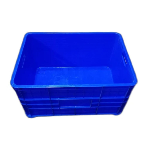 Jumbo Crates - Durable Plastic Material, 650 x 450 x 315mm Dimensions, Vibrant Blue Color | 2-Way Handlift, Stackable, Food-Safe Design