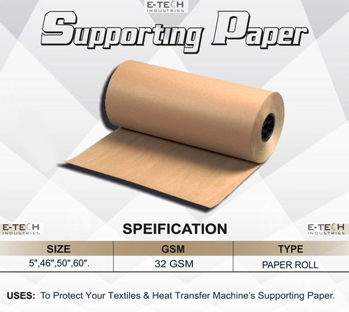 Brown Supporting Paper - Textiles Protective Packaging | Features Brown Color, Ideal For Heat Transfer Machine Support