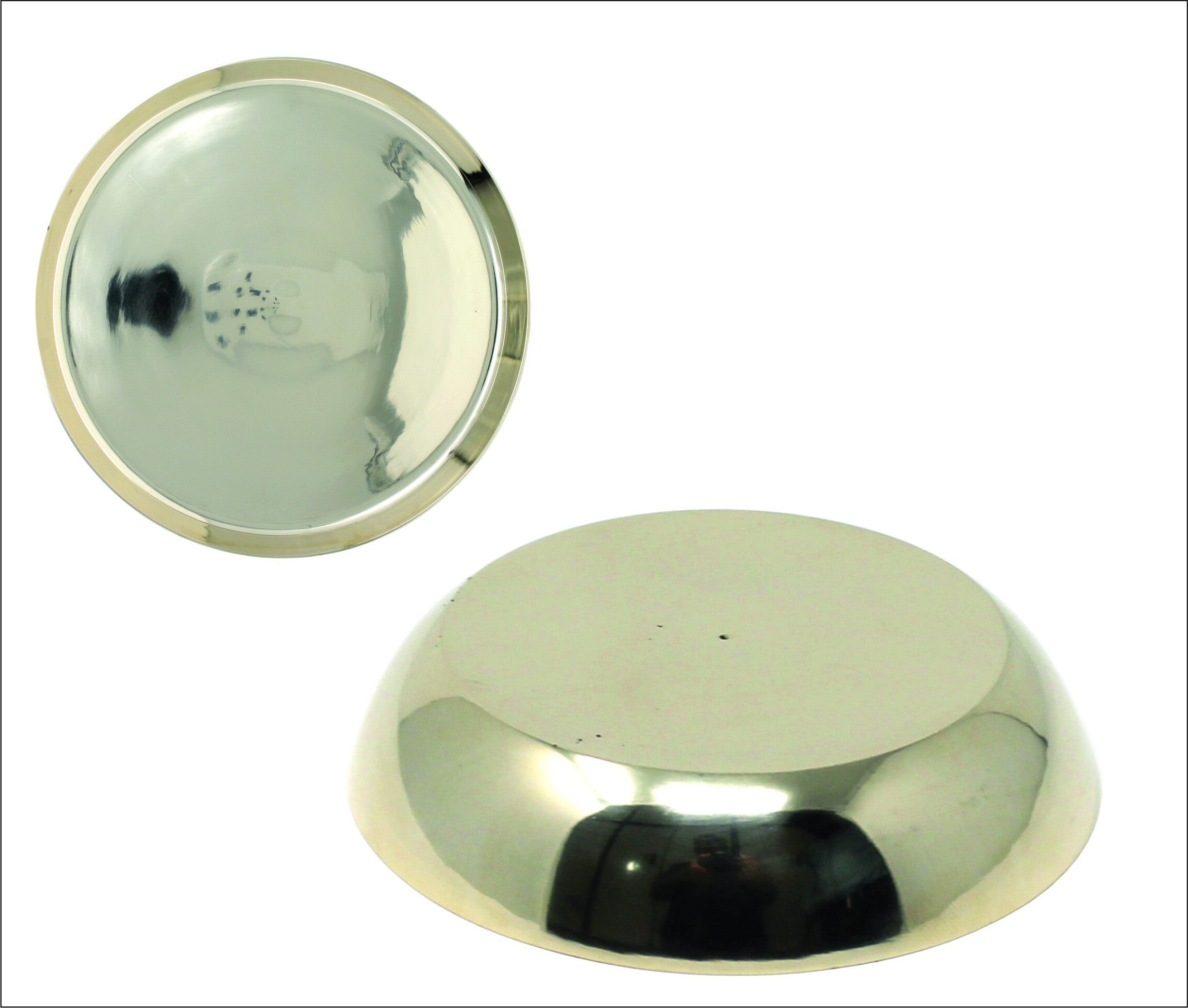 Bronze Bowl With Spoon - Metal Dessert Plate For Serving Sweets | Elegant Bronze Finish, Perfect For Entertaining And Displaying Desserts