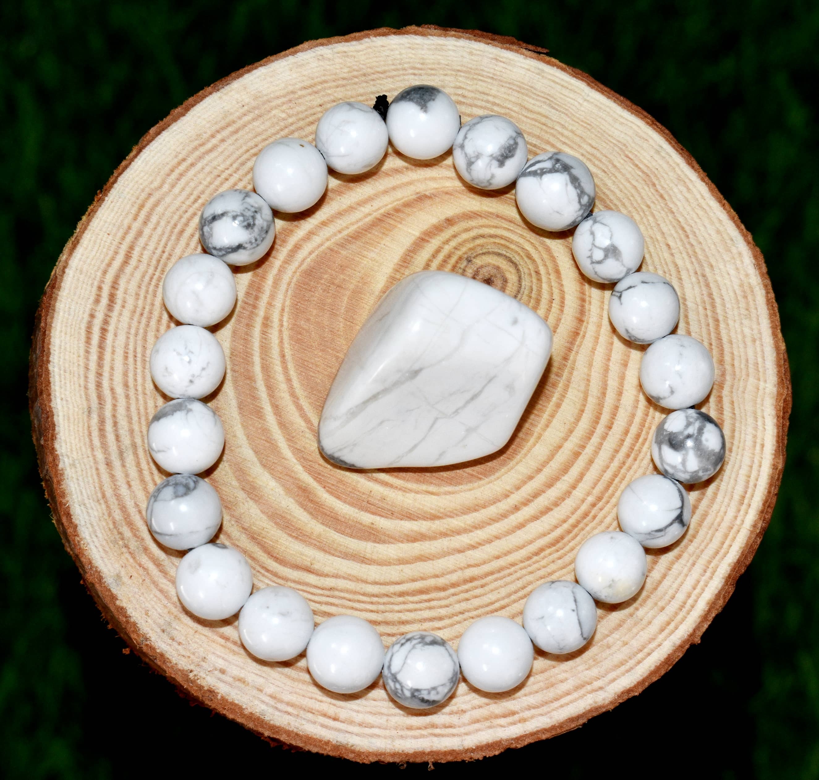 Howlite Crystal Gift Set For Emotional Support And Protection, Real Polished Gemstones.