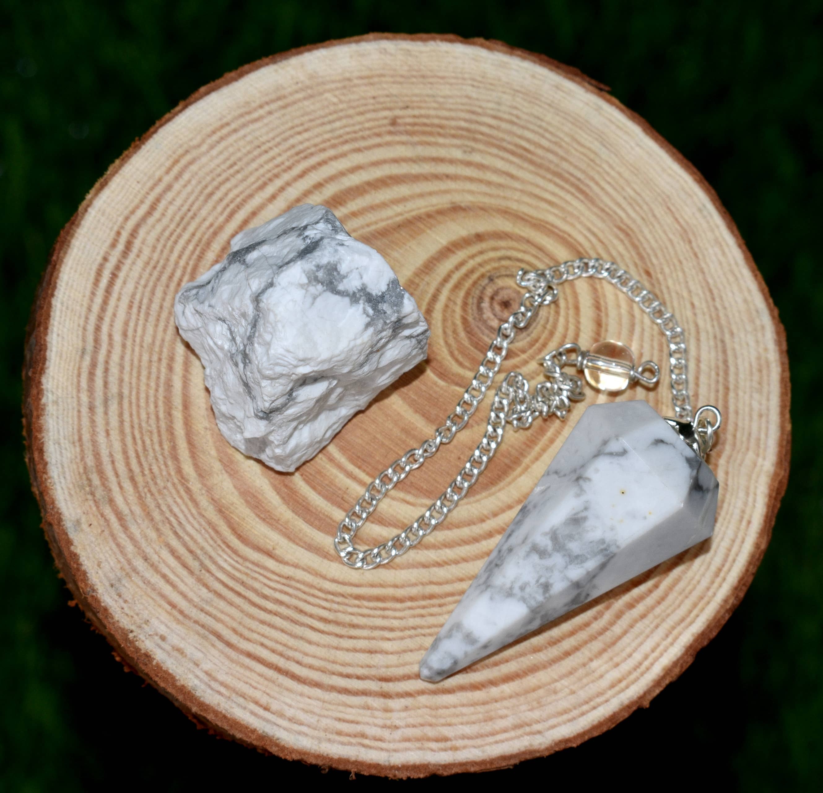 Howlite Crystal Gift Set For Emotional Support And Protection, Real Polished Gemstones.