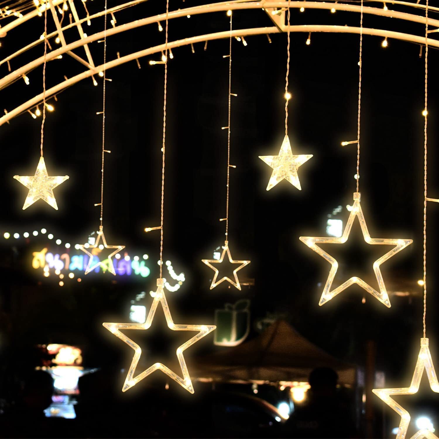 Star Light 5+5 - 120 Led, 8 Feet, Warm White | 8 Lighting Modes, Waterproof Design, Ideal For Home And Holiday Decorations