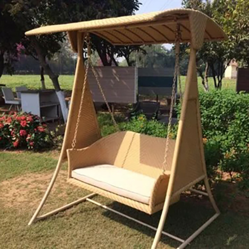 2 Leg Swing - Eco-friendly Outdoor Garden Seating, Black Finish In Indian Style