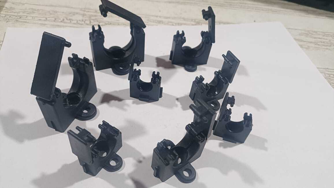Polyamide Conduit Clamp - 74.5mm Length, 55.5mm Height, Black Ral 9005 | Uv Resistant, Easy To Assemble, 100% Indian Manufactured