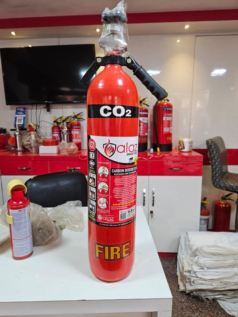 Fire Extinguisher - Mild Steel | Standard Size, Red Color, Waterproof, 3-year Warranty With Valid License And Test Certificates