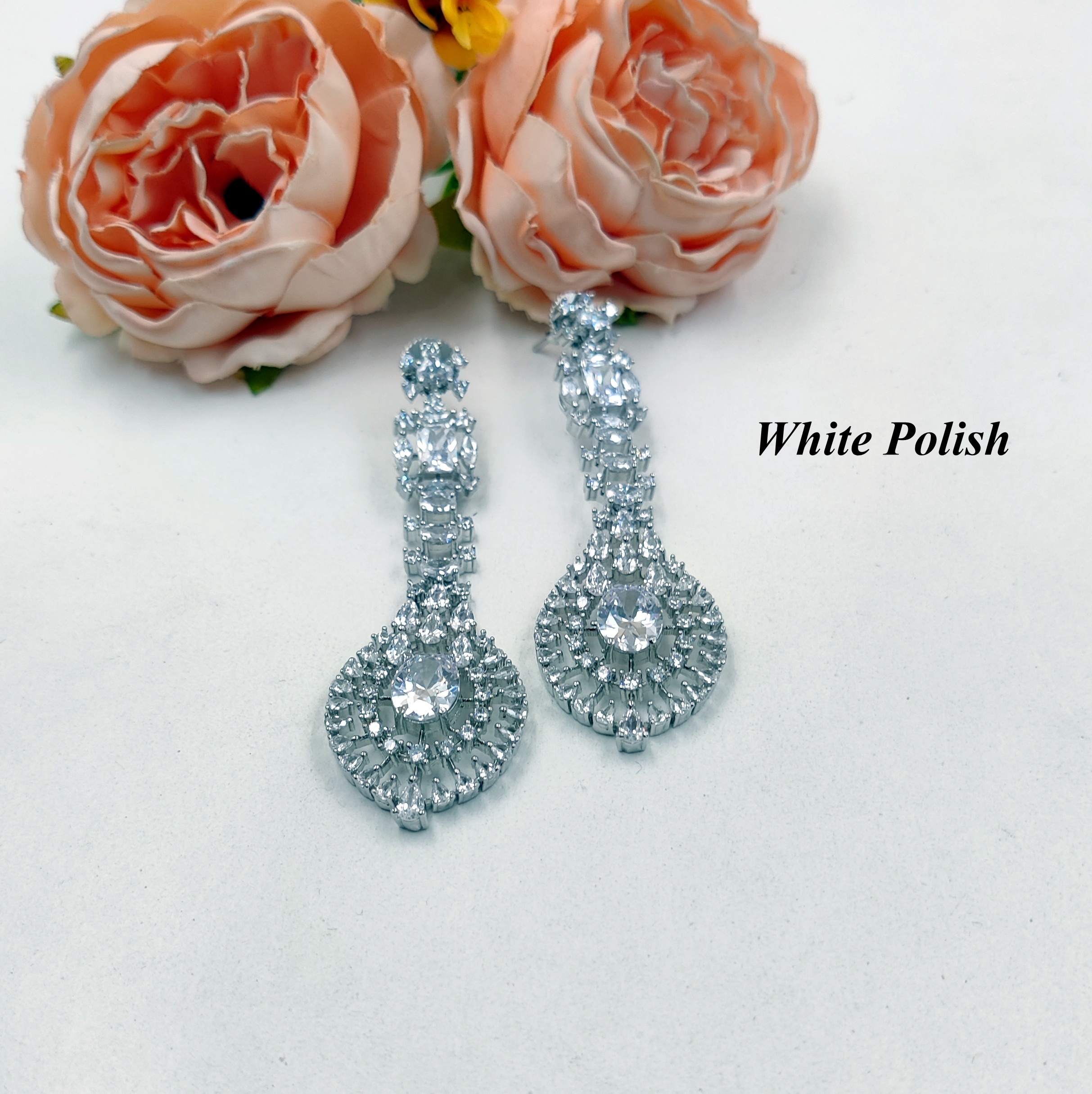 New Modern American Diamond Earring - Aaa Star Cut Zircon, Stunning White Polish | Perfect For Weddings, Engagements, Anniversaries, And Everyday Elegance