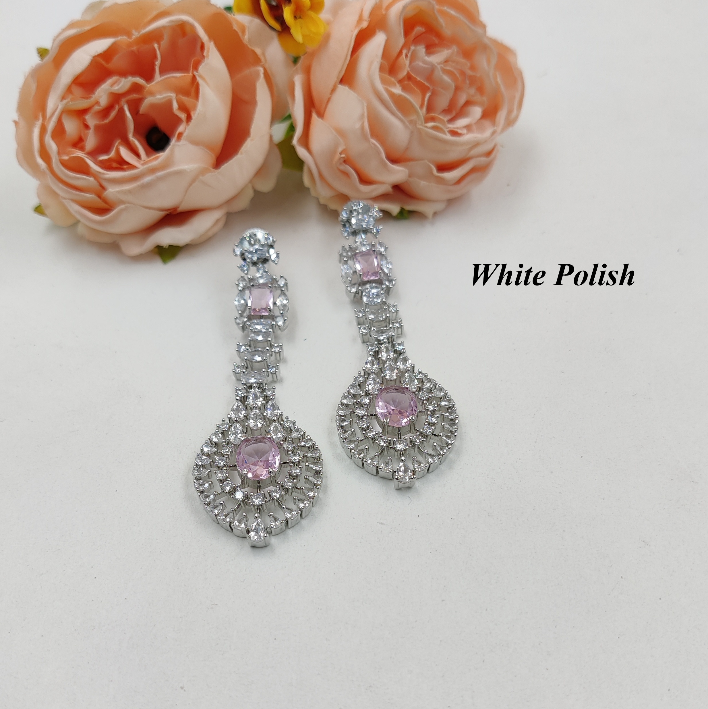 New Modern American Diamond Earring - Aaa Star Cut Zircon, Stunning White Polish | Perfect For Weddings, Engagements, Anniversaries, And Everyday Elegance