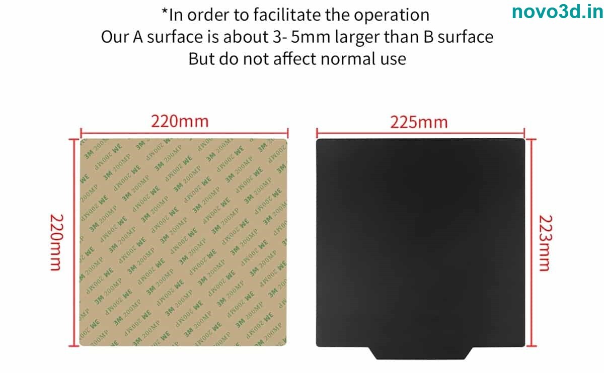 Magnetic Sticker Double Side Bed Tape 220x220mm Square Build Plate Tape Surface Flex Plate For 3d Printer Machine