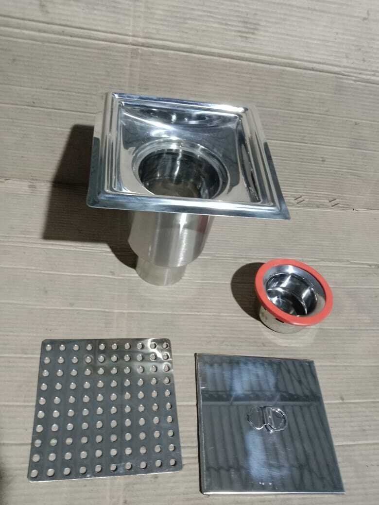 Silver 200x200x225mm Ss Drain Trap