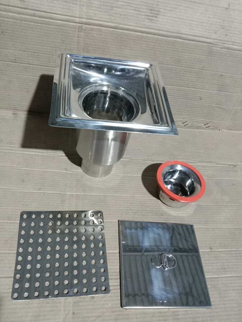 Silver 200x200x225mm Ss Drain Trap