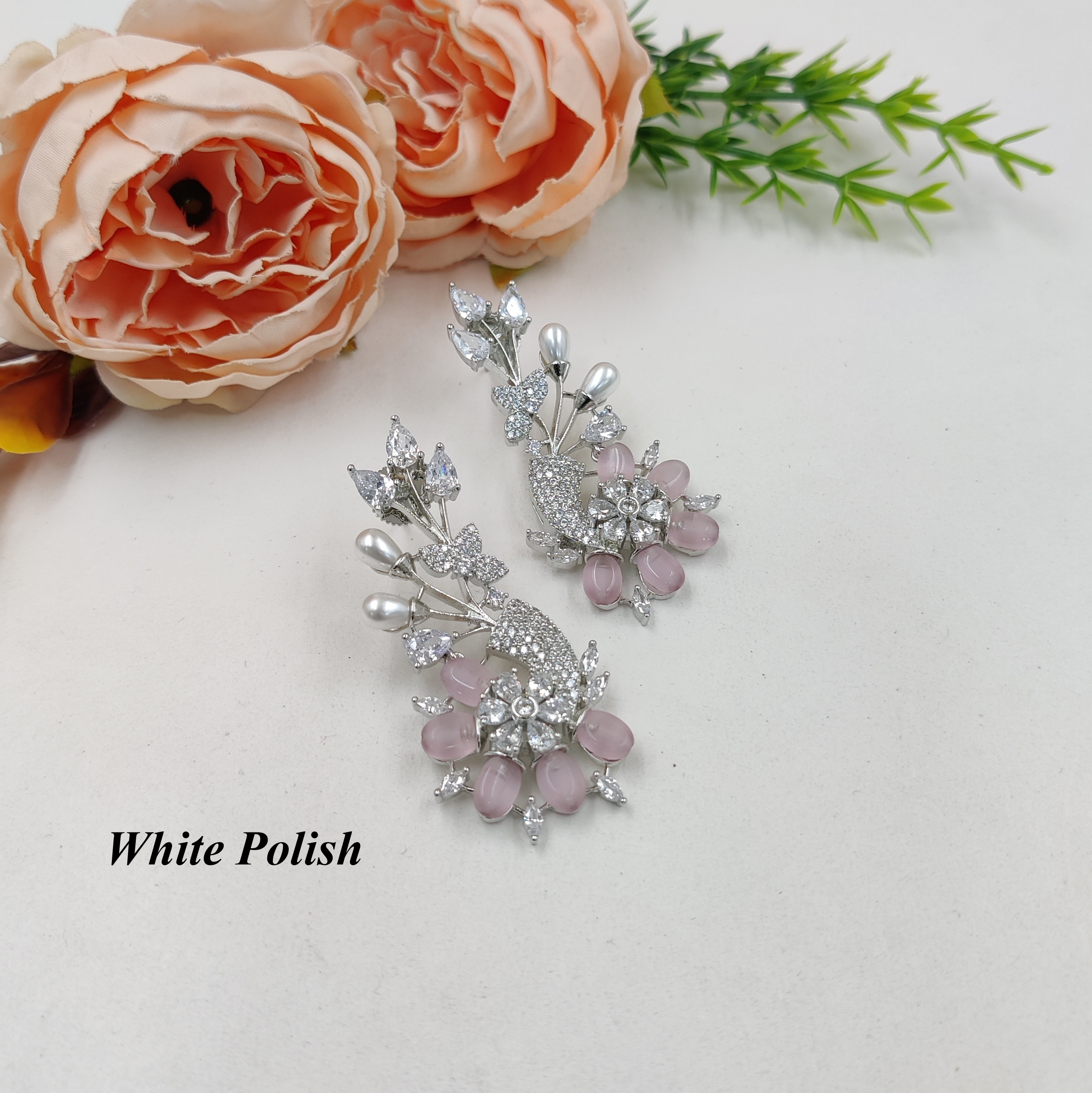 Shiny American Diamond Earrings - Gender: Women