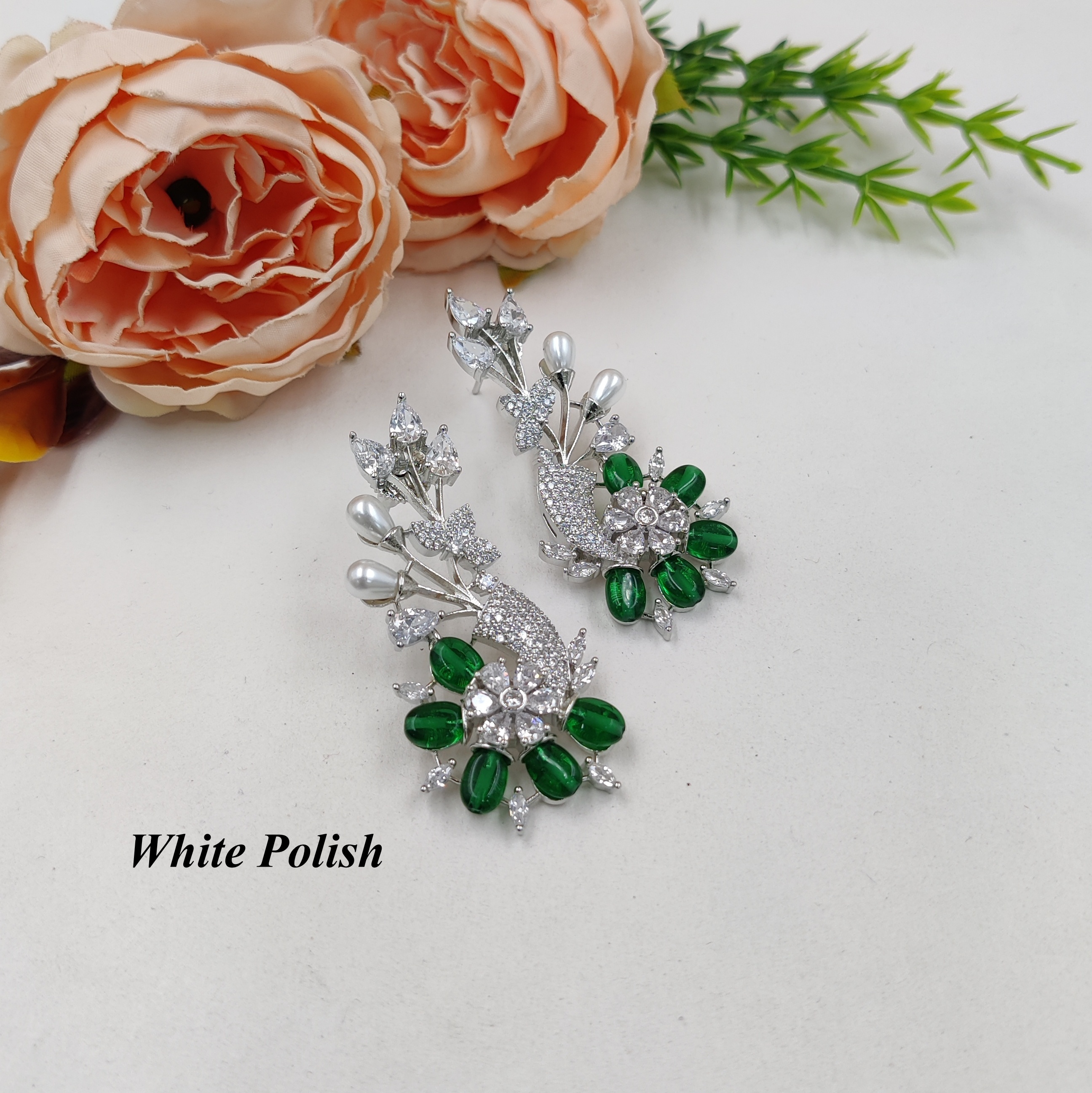 Shiny American Diamond Earrings - Gender: Women
