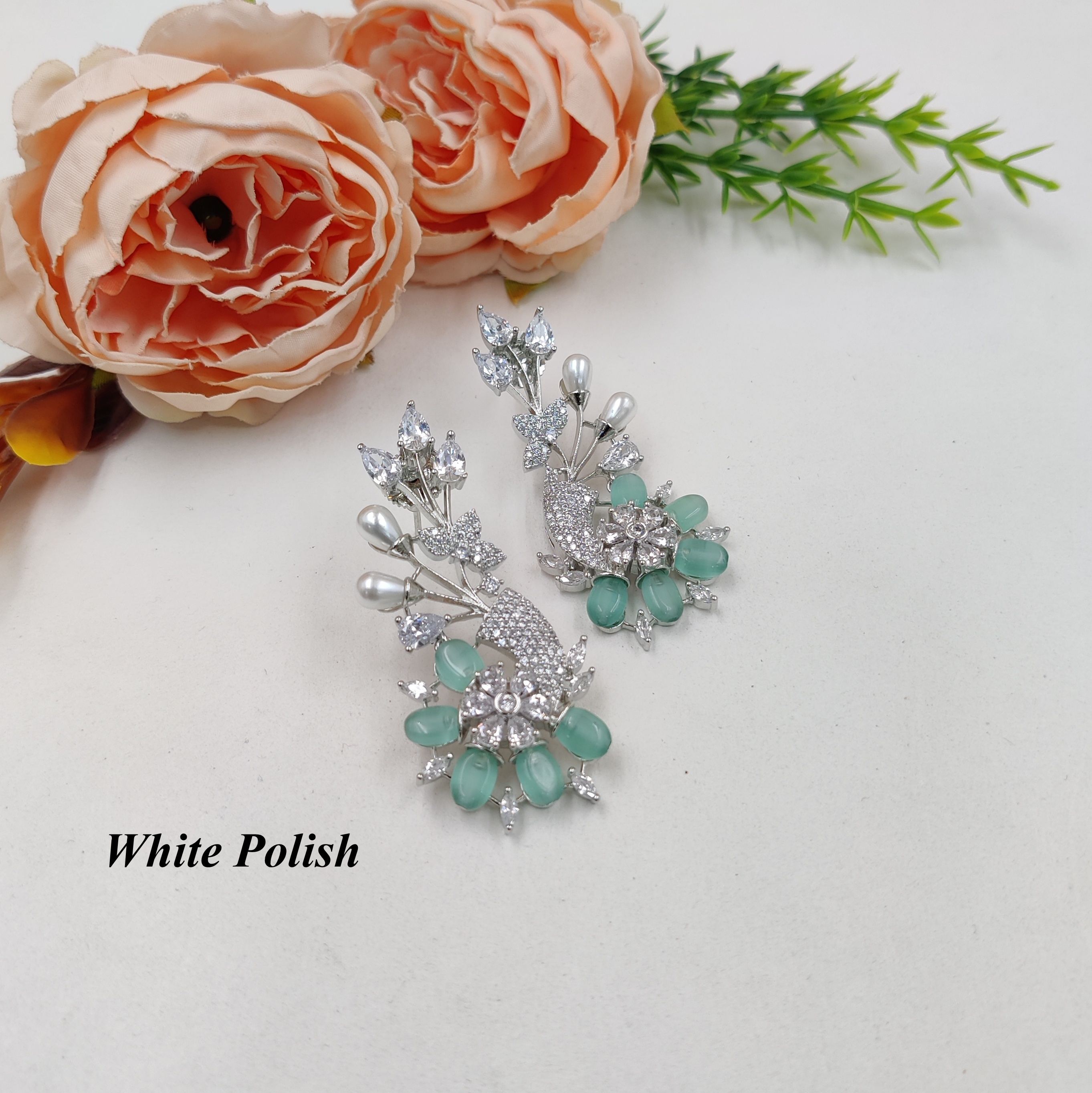 Shiny American Diamond Earrings - Gender: Women