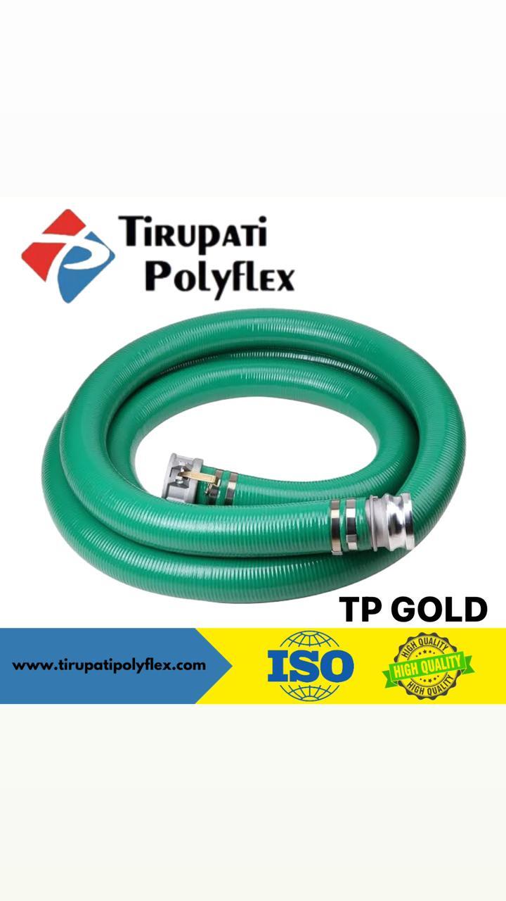 Pvc Heavy Duty Green Suction Hose Pipe - 30 Meter Length, 0.75 To 8 Inches Size , Durable And Flexible For Agriculture, Industrial, Domestic Use