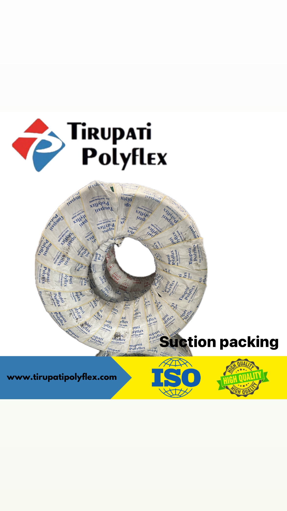 Pvc Flexible Suction Pipe Gray - 0.75 To 8 Inches, 30 Meters Long, Available In All Colors | Durable, Flexible, Ideal For Agriculture And Industrial Use