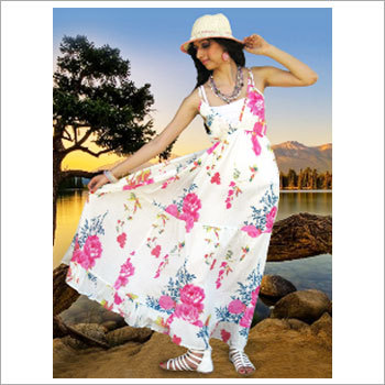 कॉटन ब्लॉक प्रिंट लॉन्ग स्कर्ट