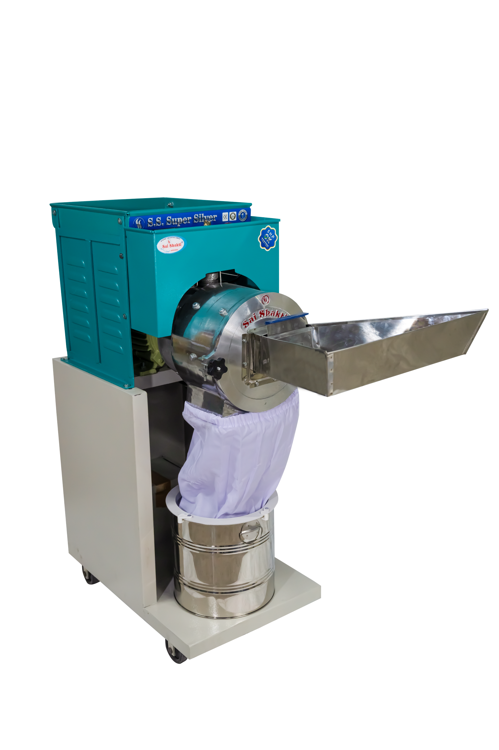 2 Hp Single Phase Ms Body Pulverizer Machine - 26x18x42 Inch, Colour Coated Galvanised Steel, Commercial Use, Pneumatic Power Source, Multipurpose For Food And Chemical Industries