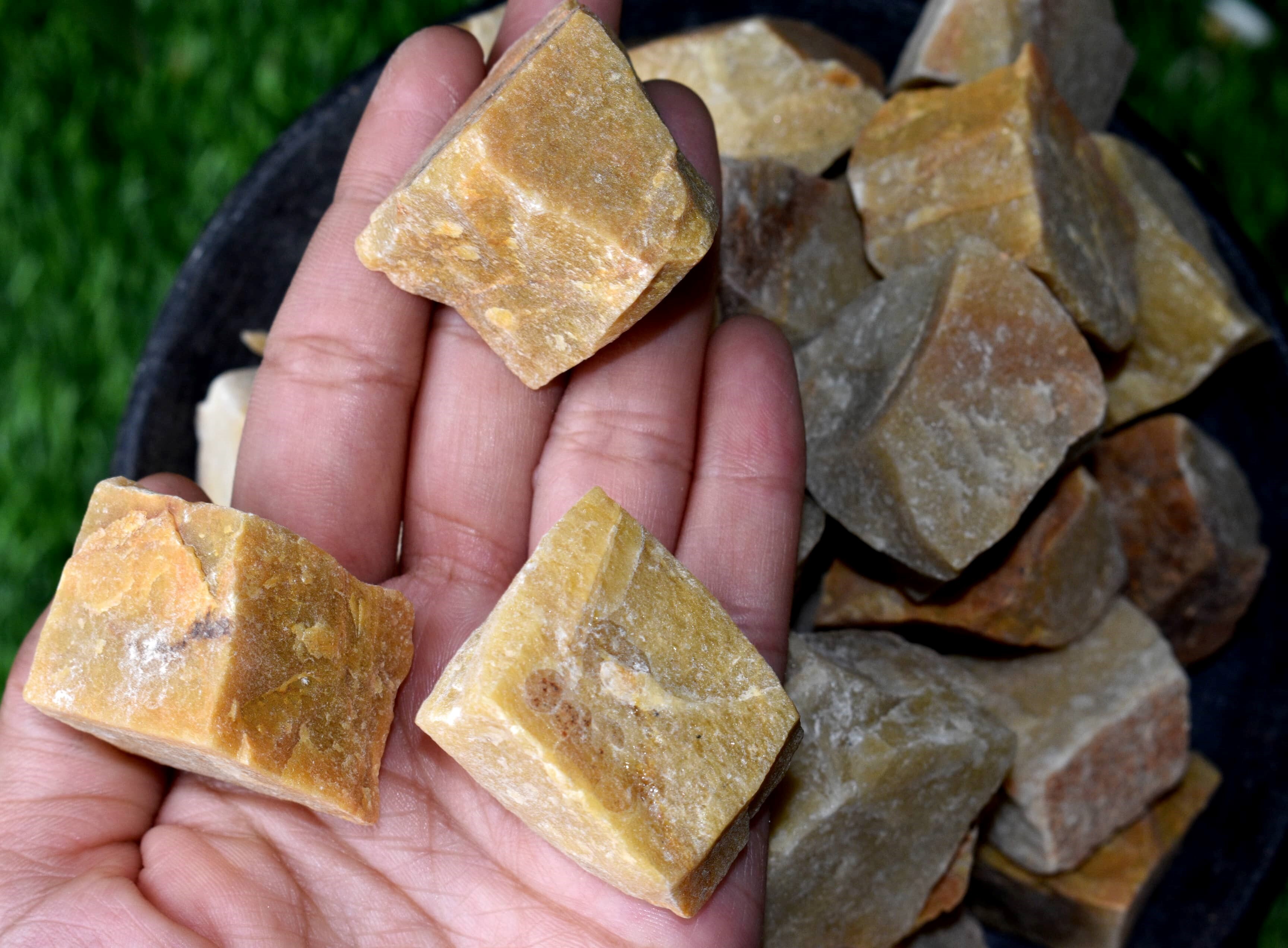 Yellow Aventurine Rough Stone Crystal Raw Rock - Material: Rough Stone, Size: 1 Inch, Color: Yellow, Grade: Aaa, Type: Natural | Unique Patterns, Multi Shape