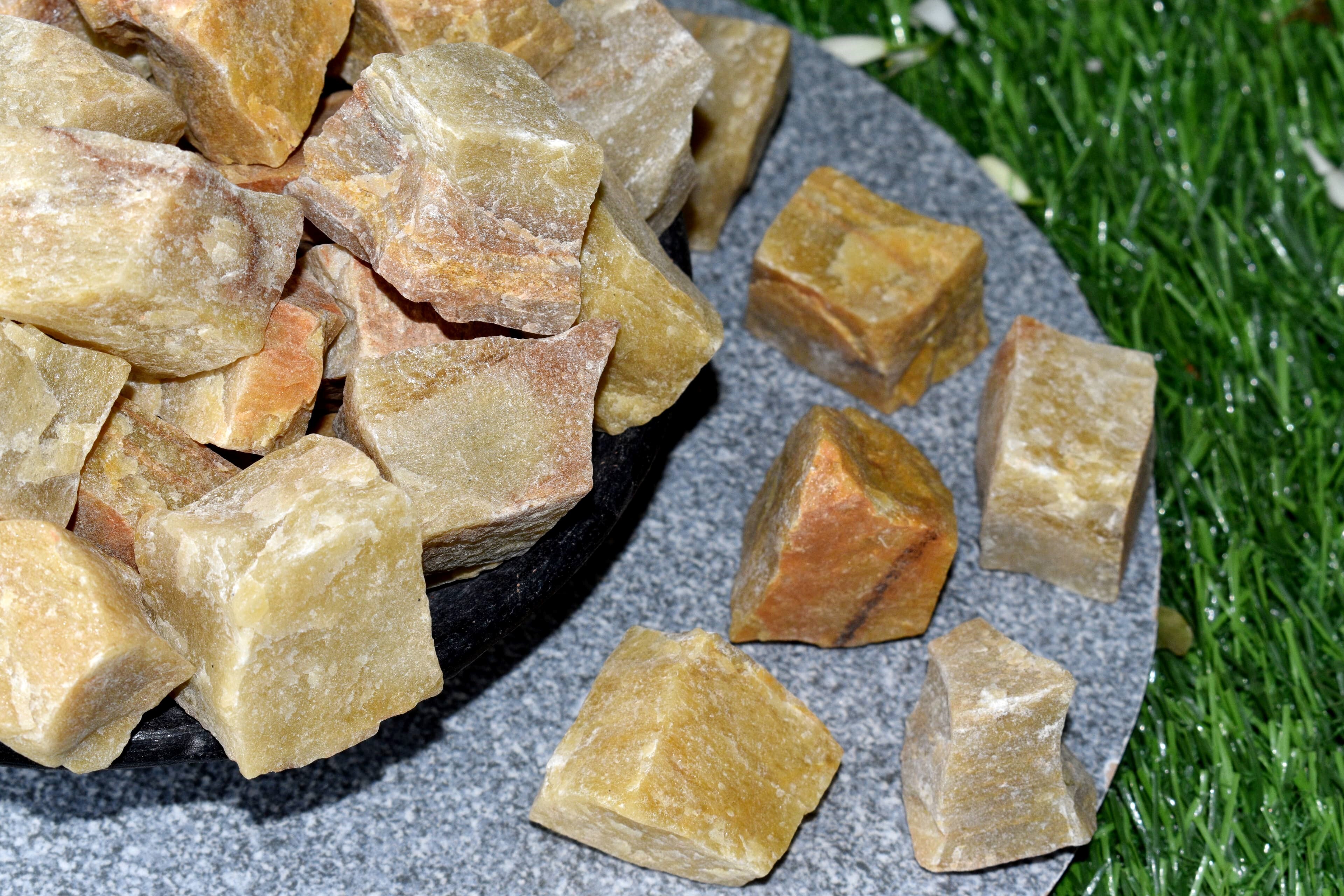 Yellow Aventurine Rough Stone Crystal Raw Rock - Material: Rough Stone, Size: 1 Inch, Color: Yellow, Grade: Aaa, Type: Natural | Unique Patterns, Multi Shape
