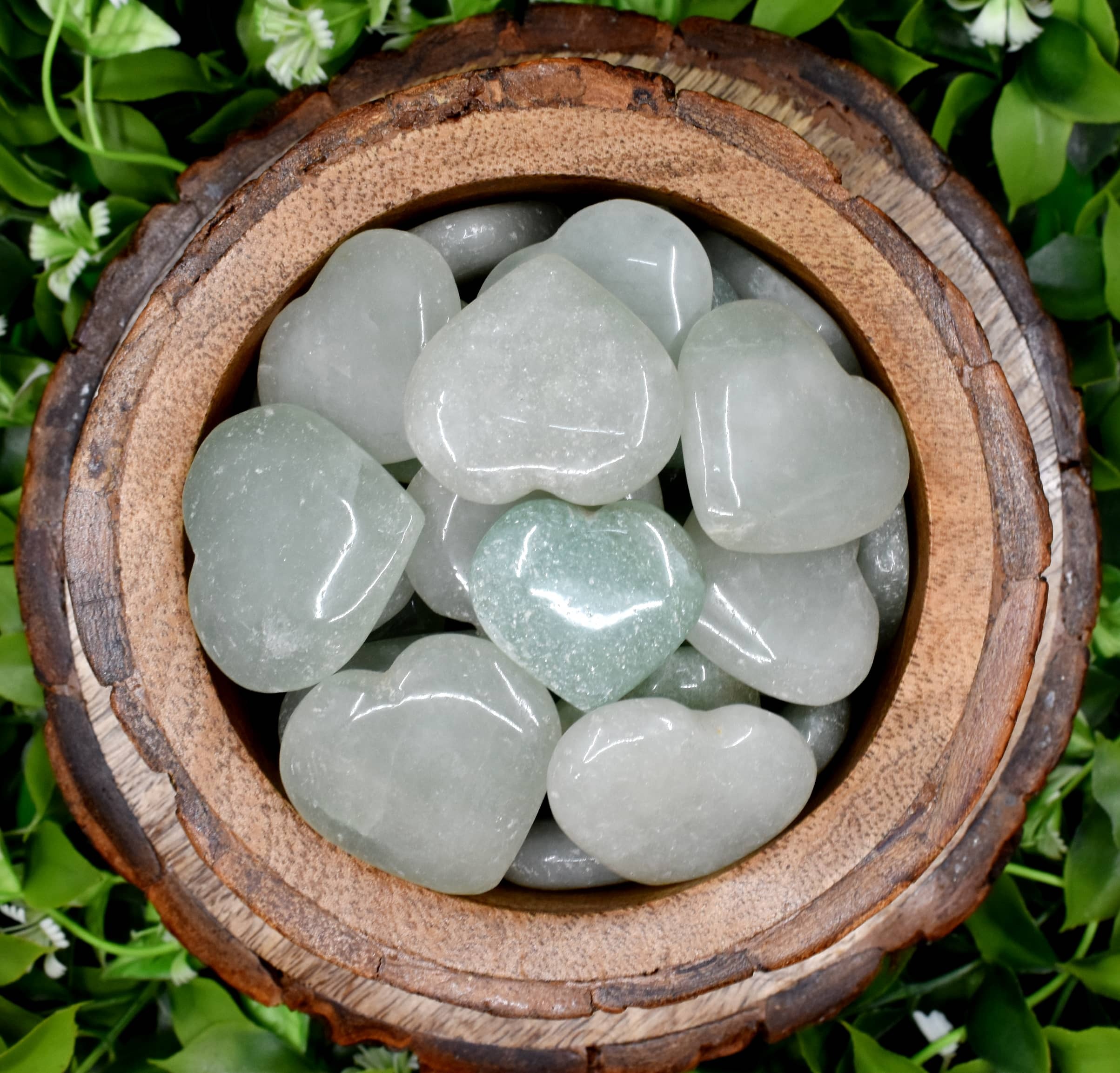 Green Aventurine Puffy Mini Hearts Crystal Hearts - Aaa Grade, 1 Inch Size, Natural Green Aventurine, Smooth Polished Surface, 15 Grams Weight