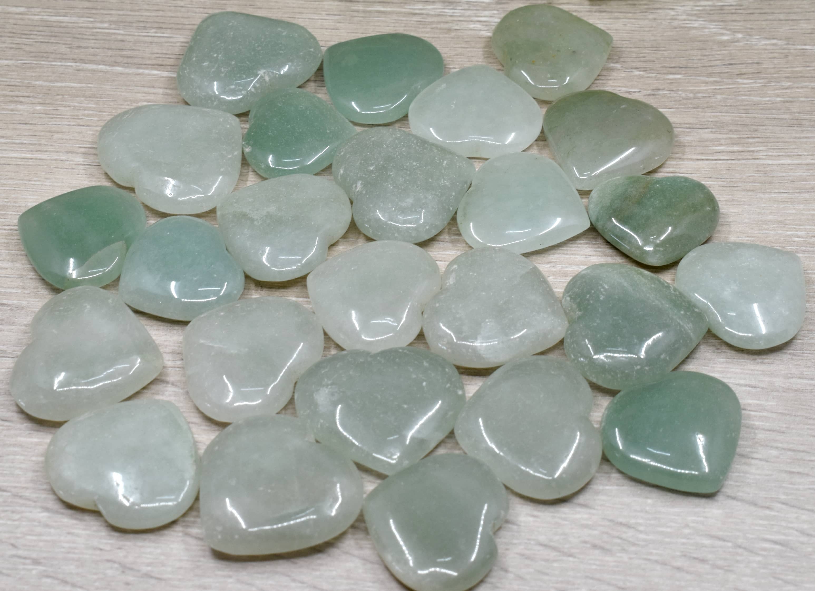 Green Aventurine Puffy Mini Hearts Crystal Hearts - Aaa Grade, 1 Inch Size, Natural Green Aventurine, Smooth Polished Surface, 15 Grams Weight