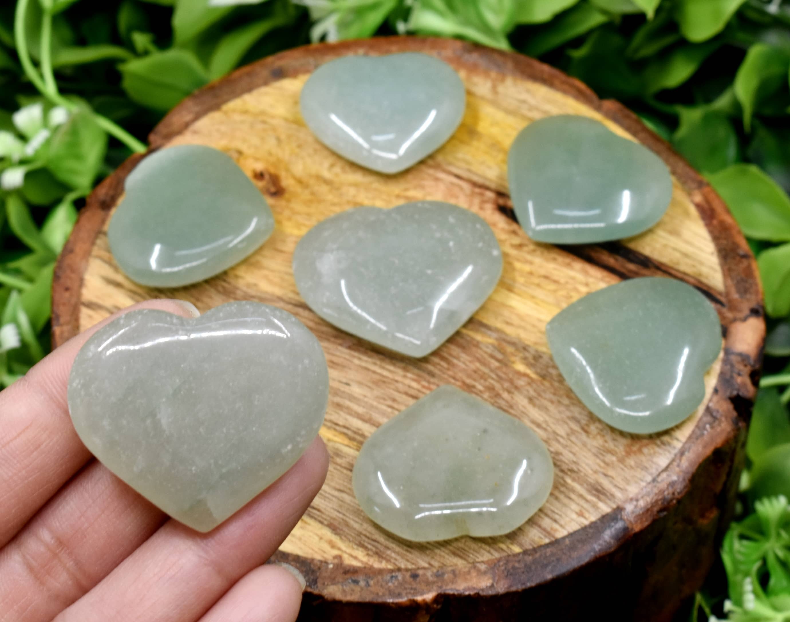 Green Aventurine Puffy Mini Hearts Crystal Hearts - Aaa Grade, 1 Inch Size, Natural Green Aventurine, Smooth Polished Surface, 15 Grams Weight