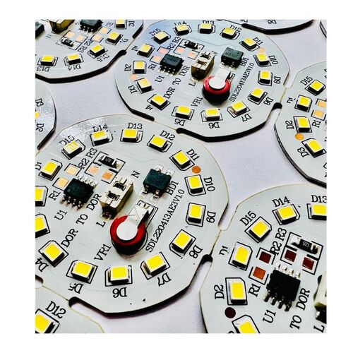 9W Bulb DOB Single Connector - 1mm PCB Size 46*46mm, White Color, 9V 100mA Power Supply, 1 Year Warranty, Industrial Usage