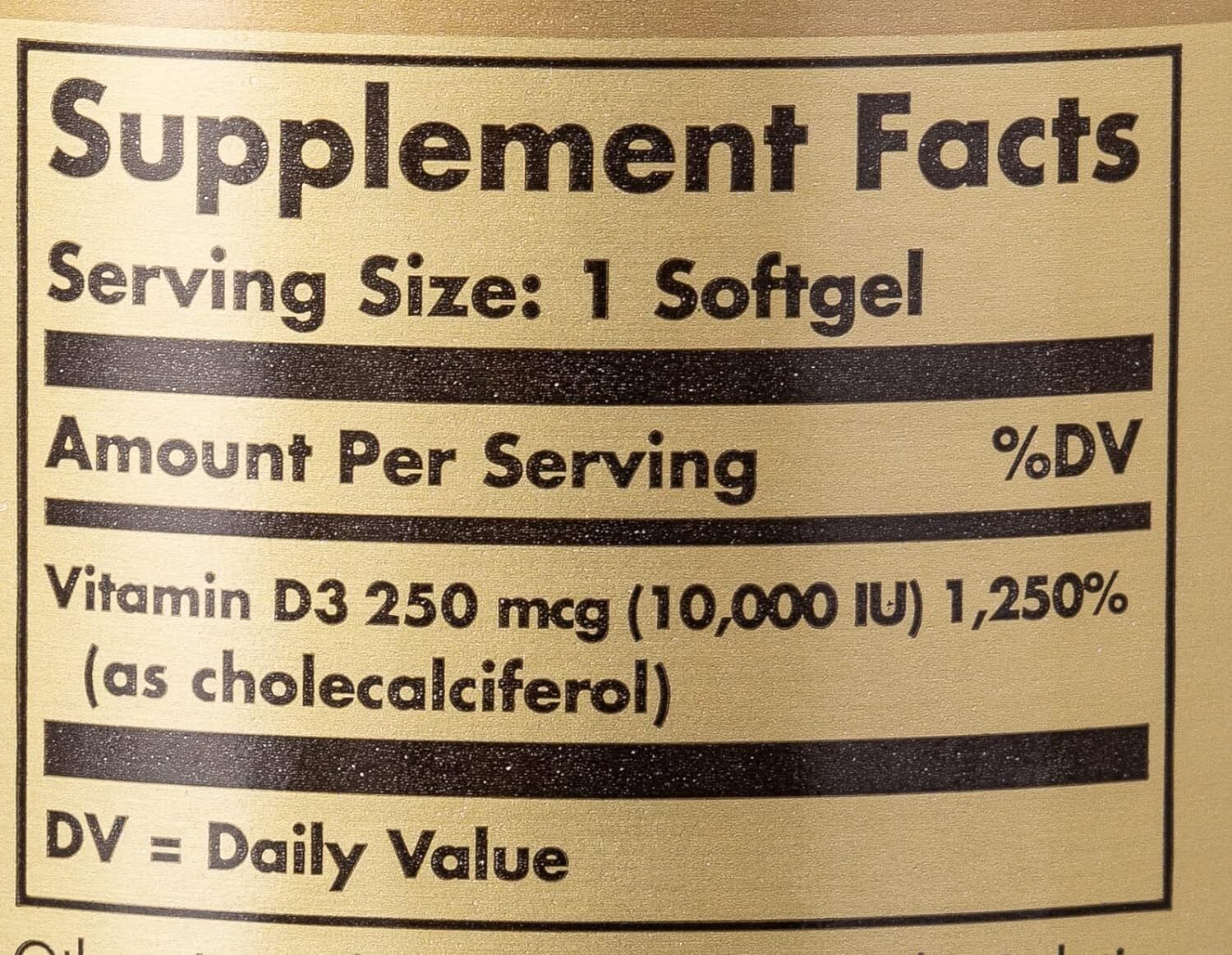 Solgar Vitamin D3 (Cholecalciferol) 250 Mcg (10,000 Iu), 120 Softgels - Best Before: 24 Months