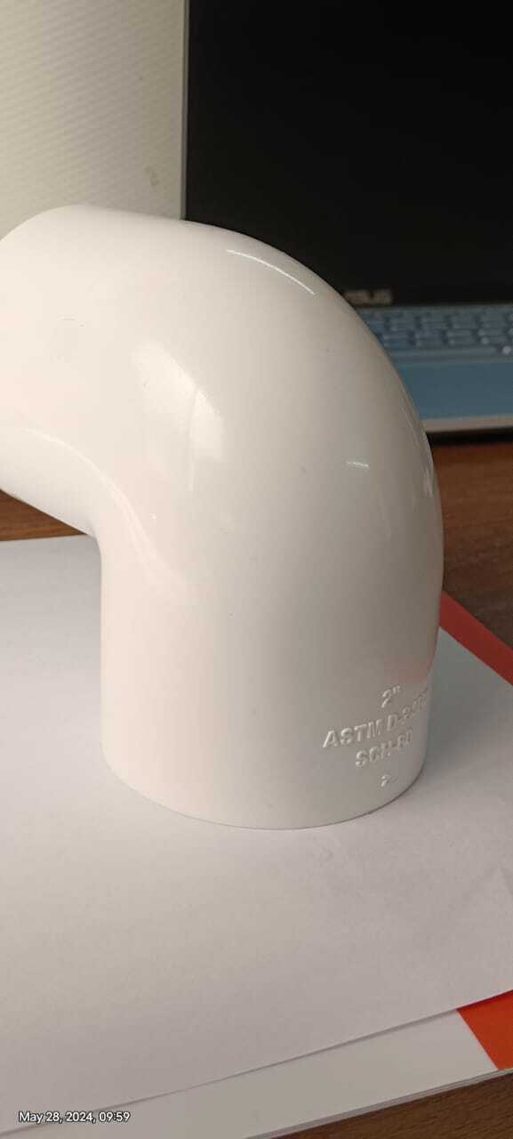 Upvc Plain Elbow - Upvc Material, Size 1/2'' To 2'', Color White | Rigid Connection, Smooth Surface Treatment, Elbow Shape